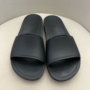 CROCS Black Slip-On Slide Sandals